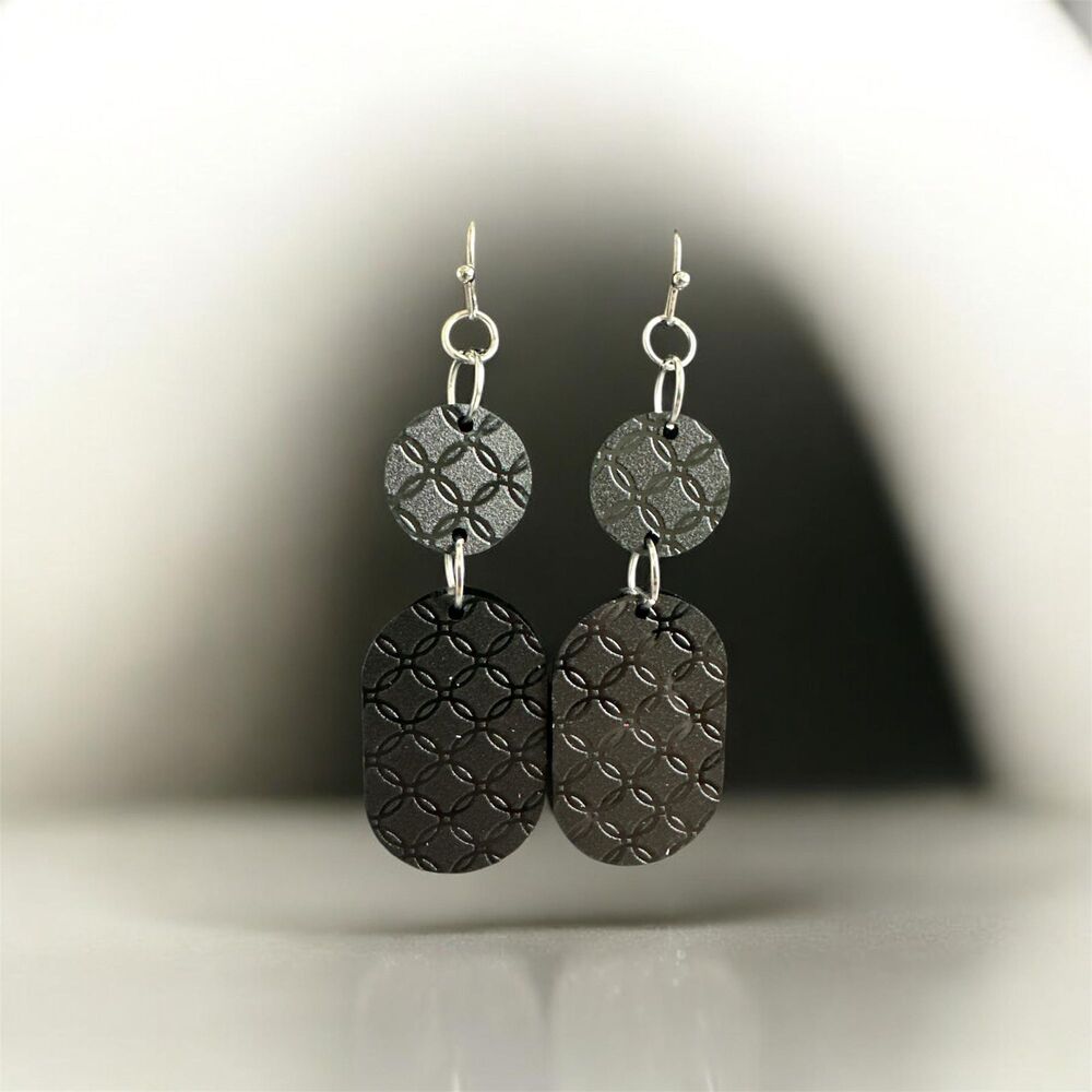 Black Acrylic Earrings